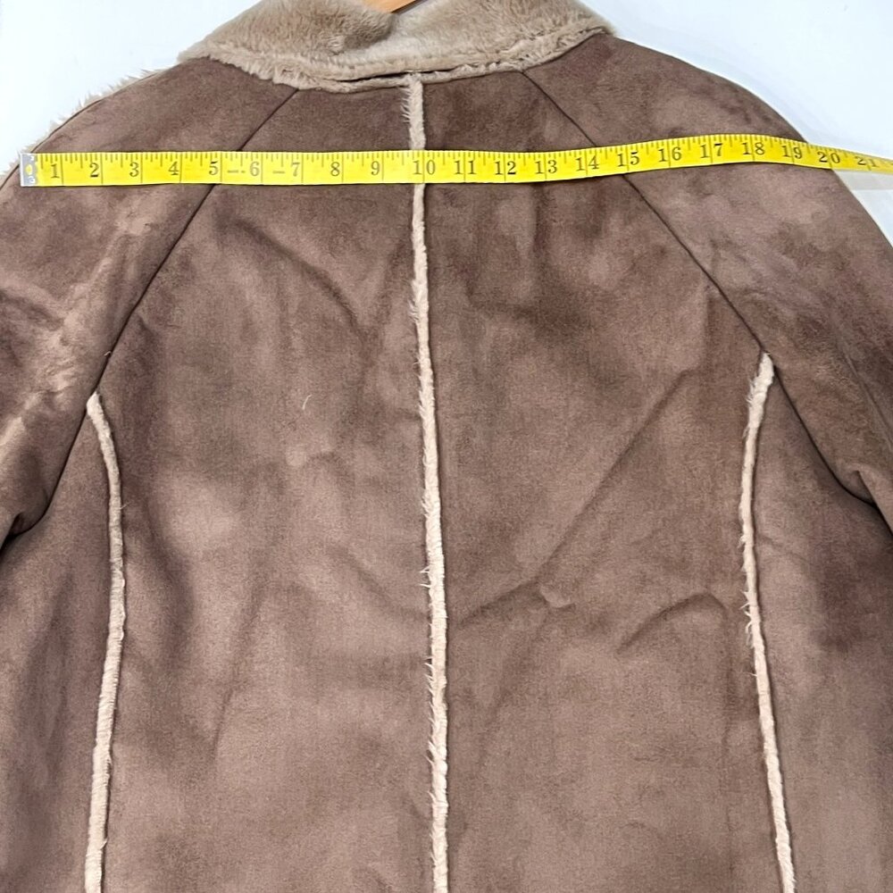 Covington Womens Faux Fur Collar Cuffs Lining Winter Coat Jacket Brown Size 16 - Picture 11 of 11